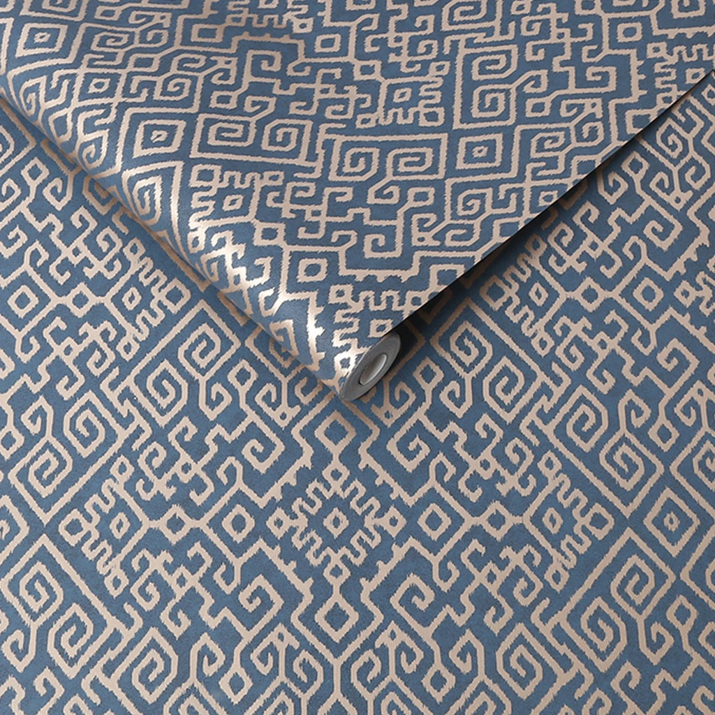 Graham & Brown Boutique Bazaar Navy Geometric Wallpaper 113983