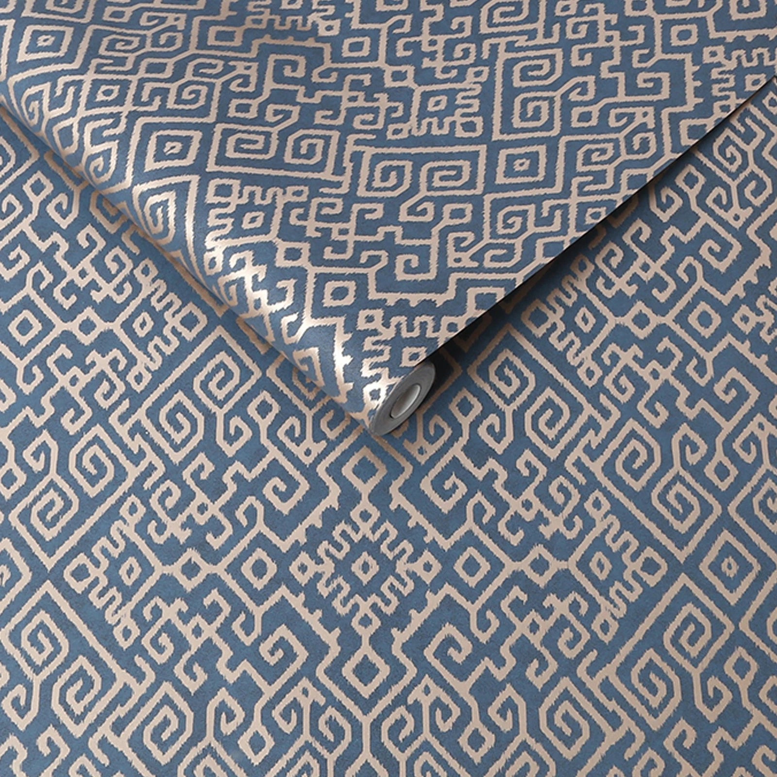 Graham & Brown Boutique Bazaar Navy Geometric Wallpaper 113983