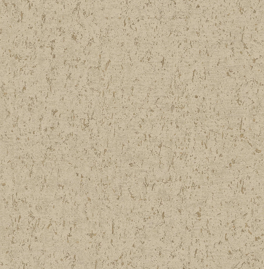 Exclusive Beige Cork Texture Metallic Distressed Wallpaper FD25319