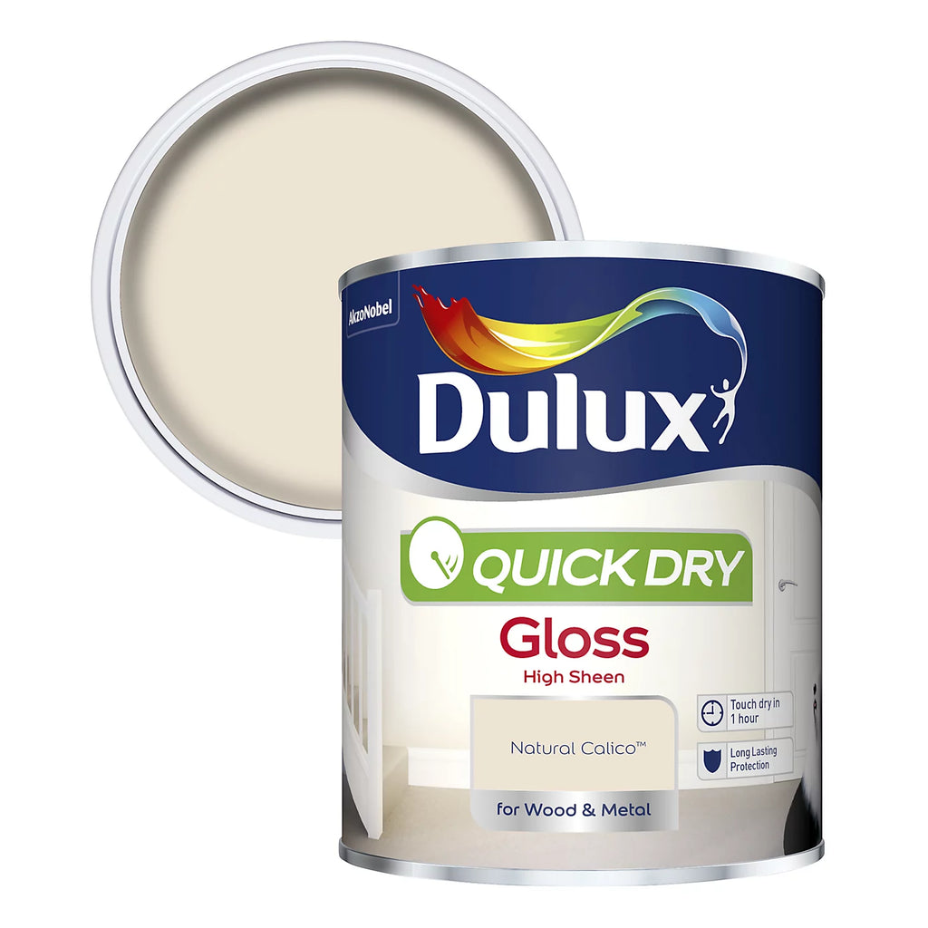 Dulux Natural Calico Quick Dry Gloss Wood & Metal Paint 750ml