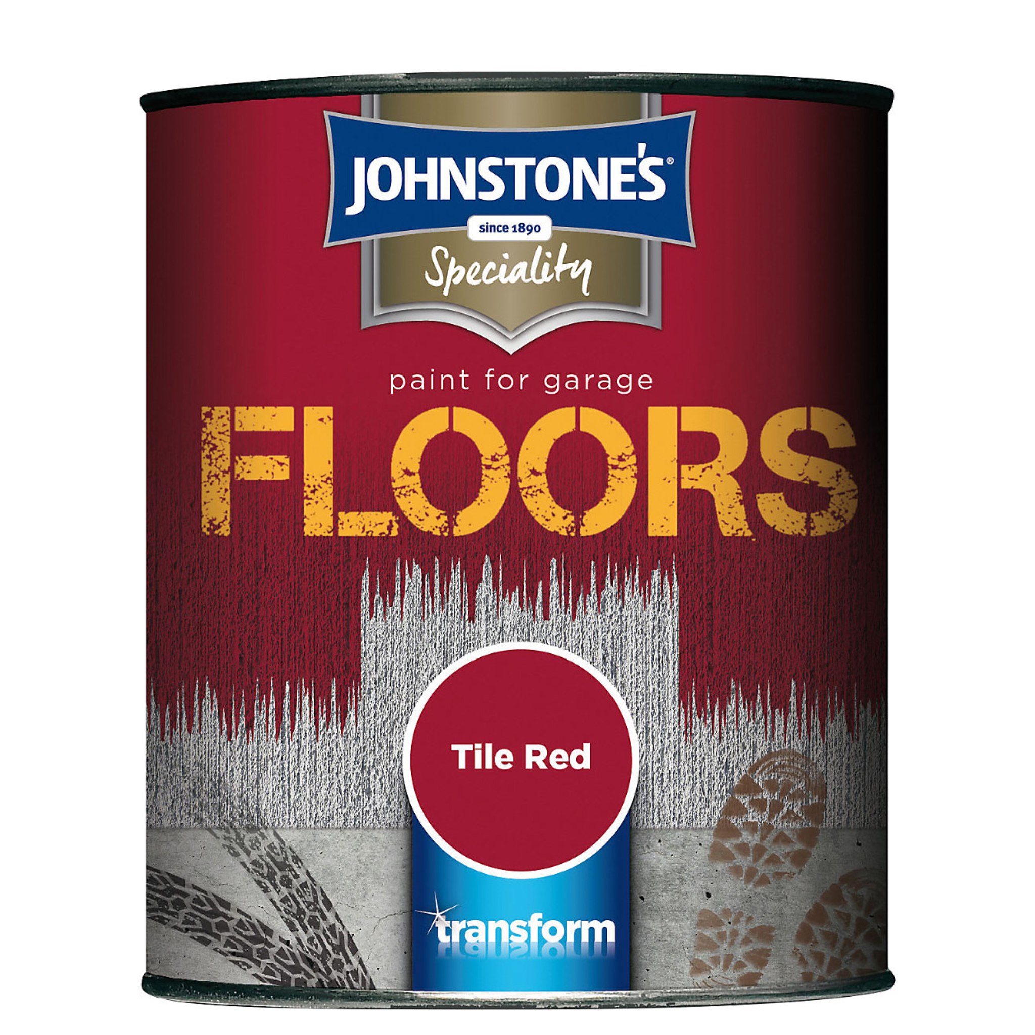 Johnstones Tile Red Garage Floor Semi Gloss Paint 250ml
