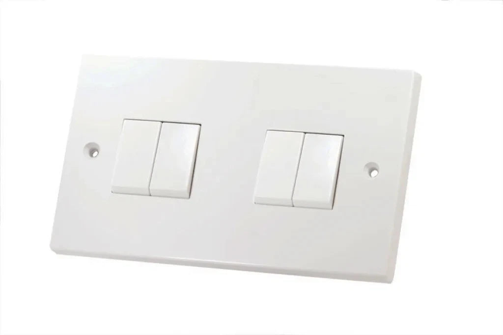 Selectric White 4 Gang 2 Way Light Switch