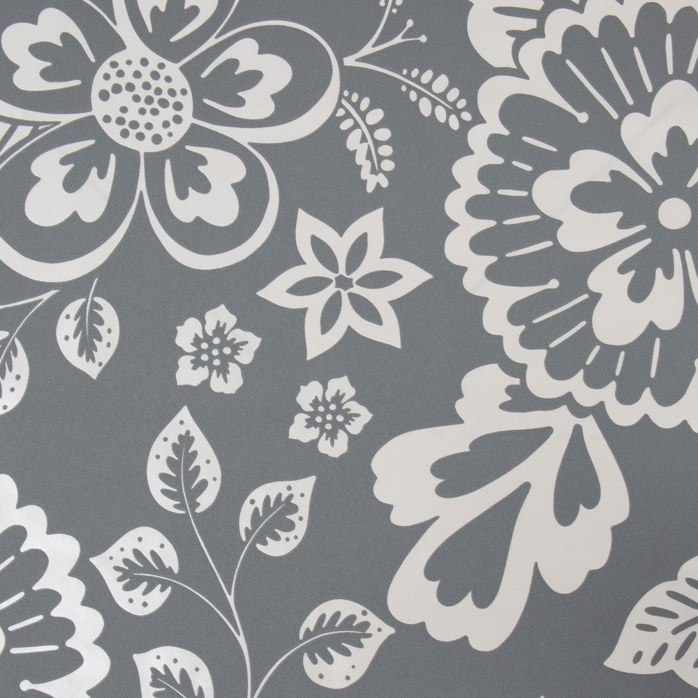 Elle ® Magazine Fleur Graphique Grey Floral Flowers Wallpaper 104097