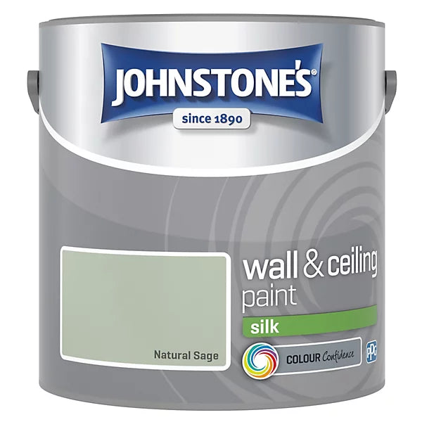 Johnstone’s Natural Sage Silk Wall & Ceiling Emulsion Paint 2.5L