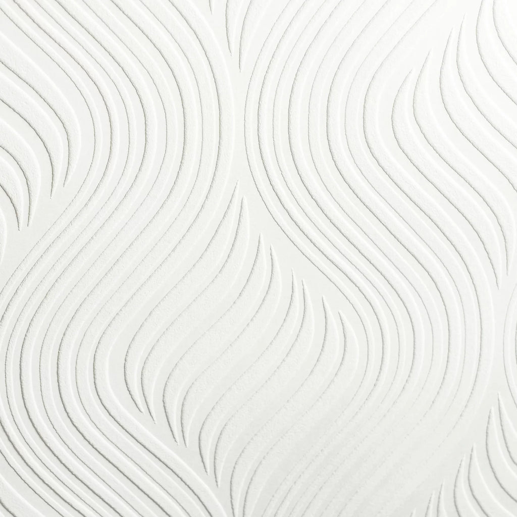 Superfresco Curvy White Blown Paintable Wallpaper 10-014