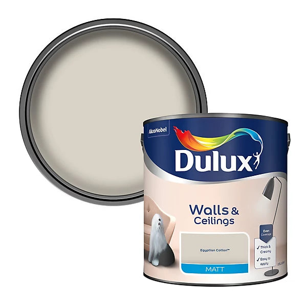Dulux Egyptian Cotton Wall & Ceiling Matt Paint 2.5L