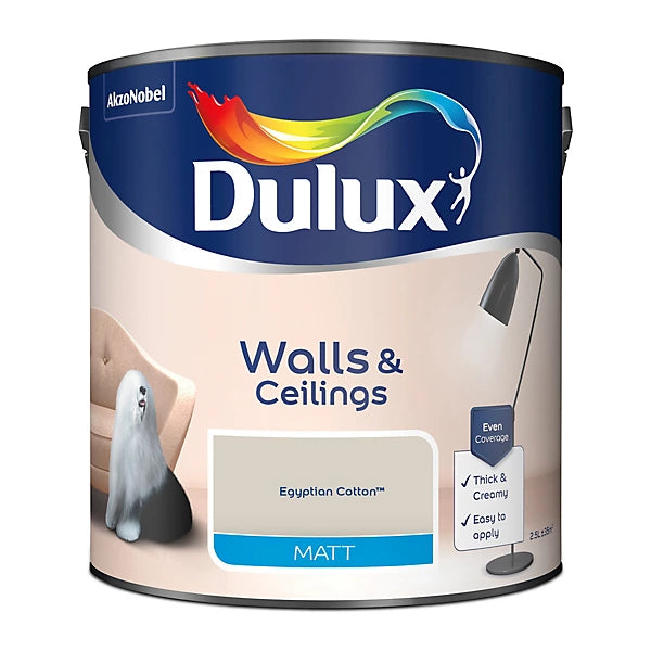 Dulux Egyptian Cotton Wall & Ceiling Matt Paint 2.5L