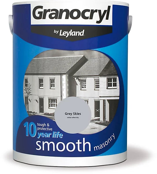 Granocryl Grey Skies Smooth Masonry Paint 5L