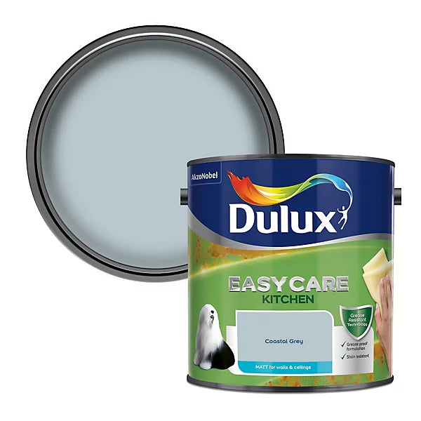 Dulux Easycare Coastal grey Matt Emulsion paint 2.5L