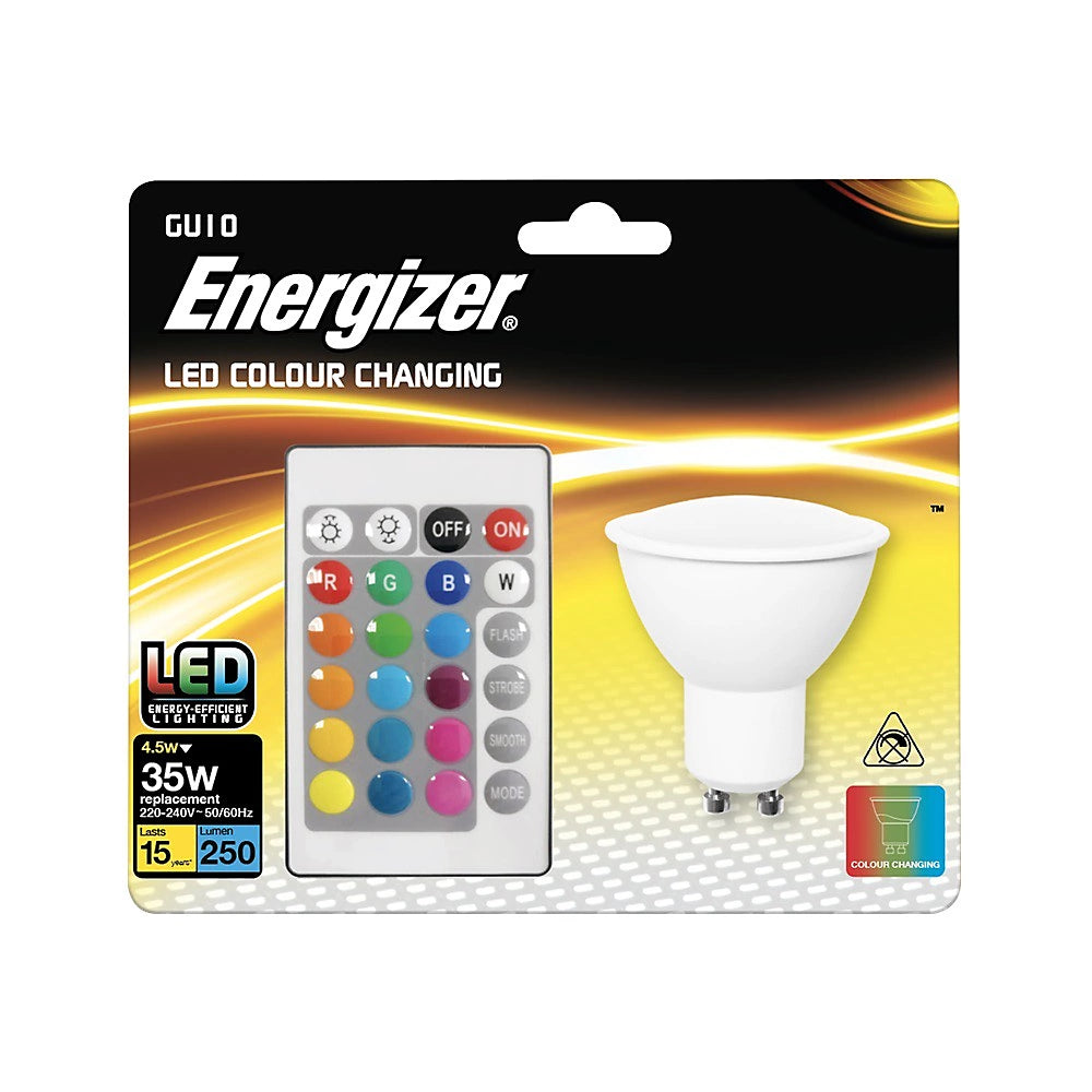 Energizer 4.2W LED Colour Changing Spotlight Bulb With Remote Control S14544