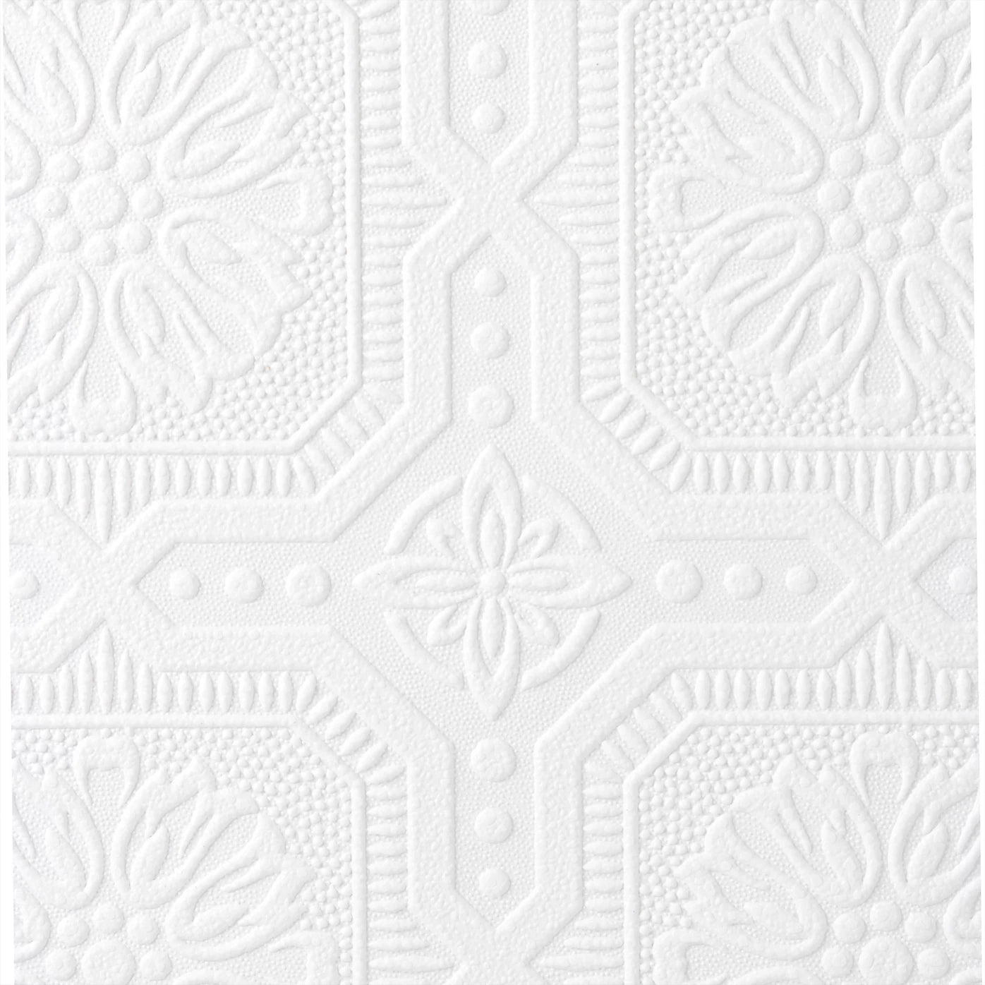 Superfresco Buckingham White Blown Geometric Paintable Wallpaper 12011