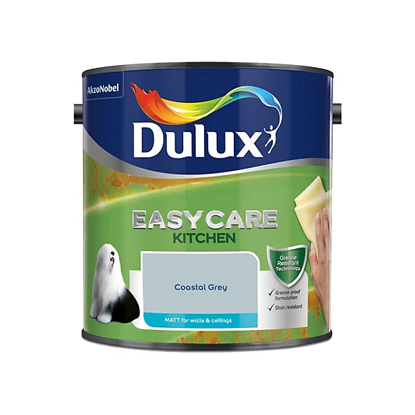 Dulux Easycare Coastal grey Matt Emulsion paint 2.5L