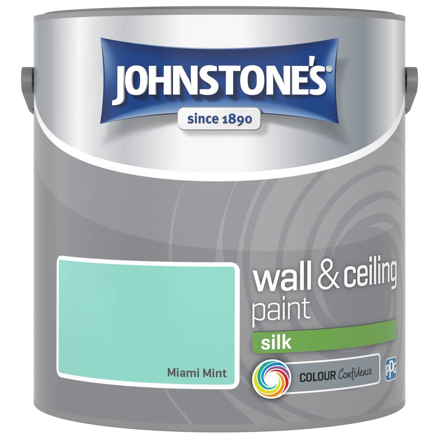 Johnstone’s Miami Mint Silk Wall & Ceiling Emulsion Paint 2.5L