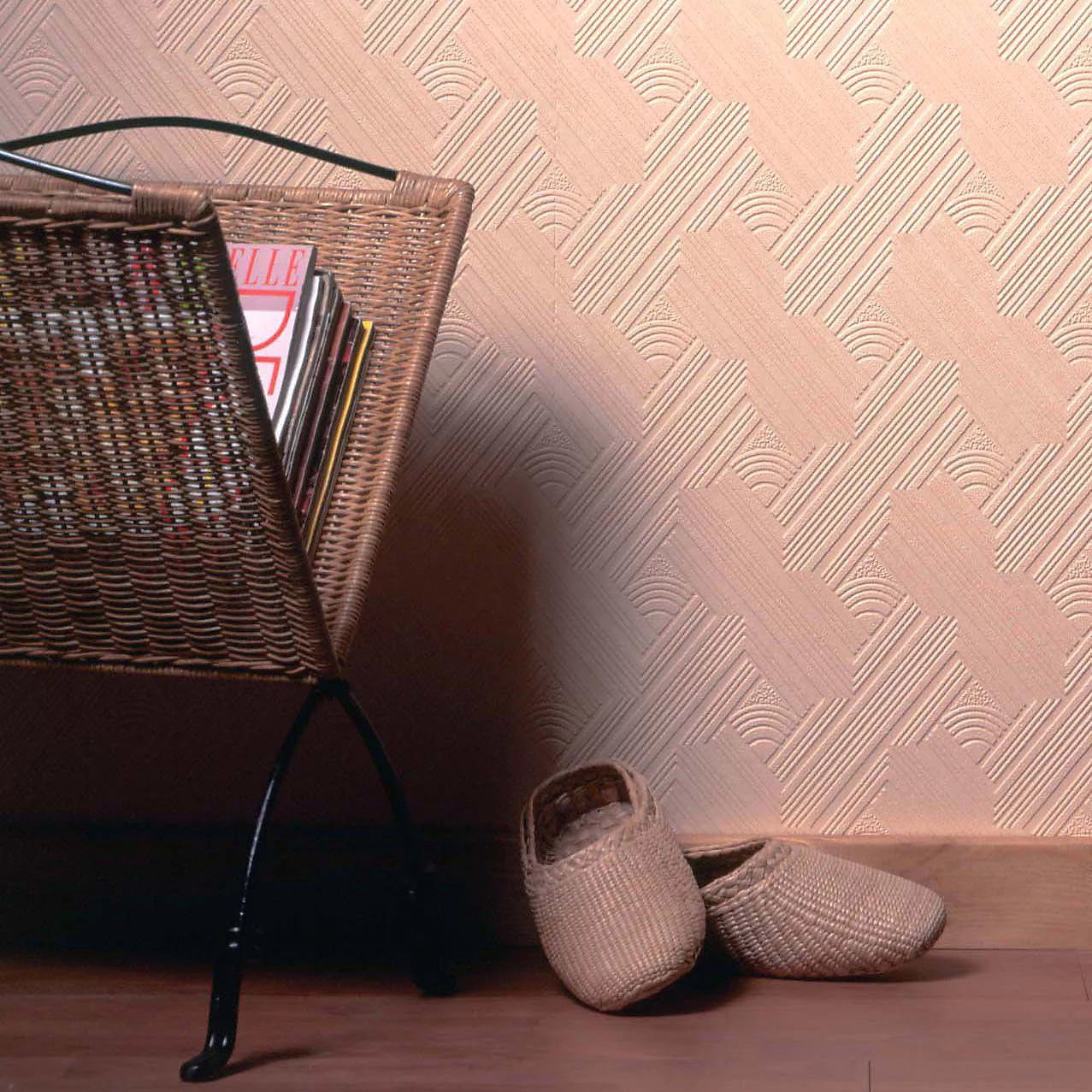 Superfresco Geo Metric White Blown Paintable Wallpaper 268