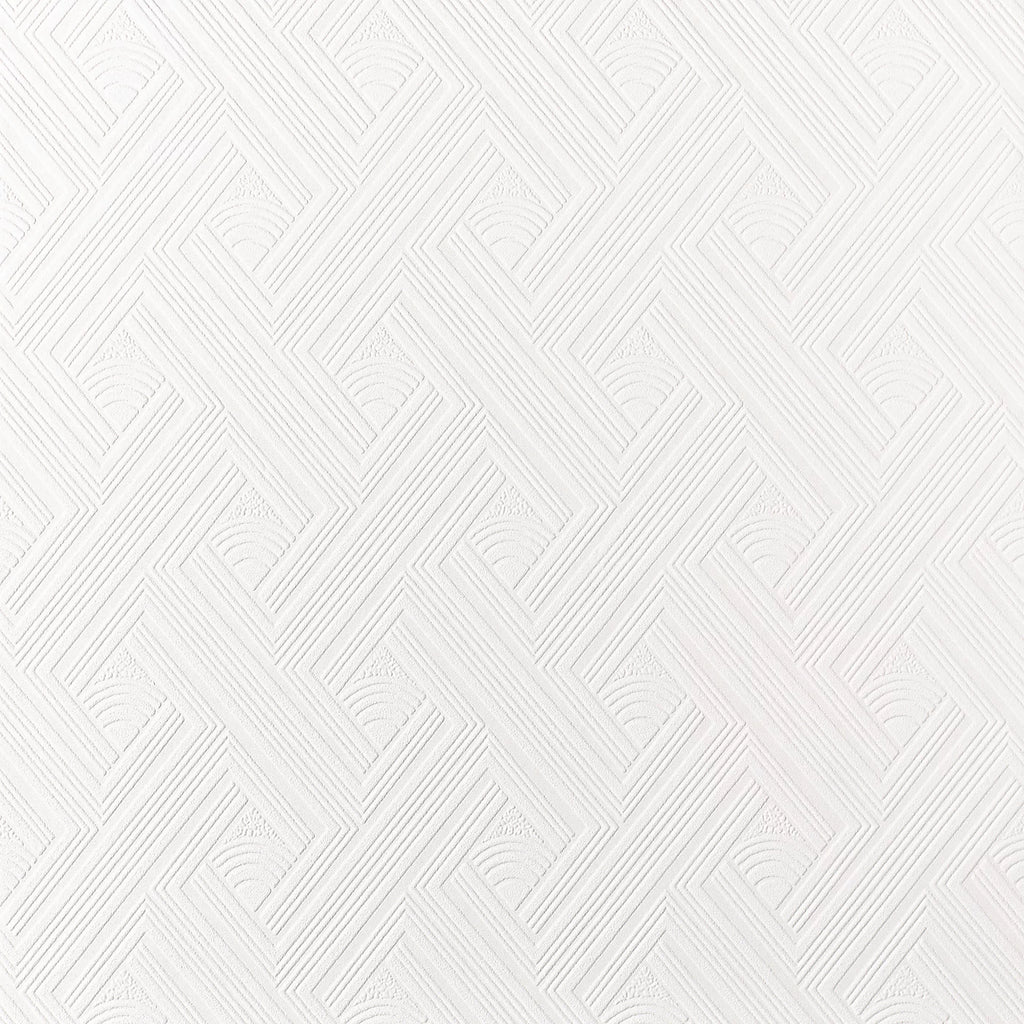 Superfresco Geo Metric White Blown Paintable Wallpaper 268