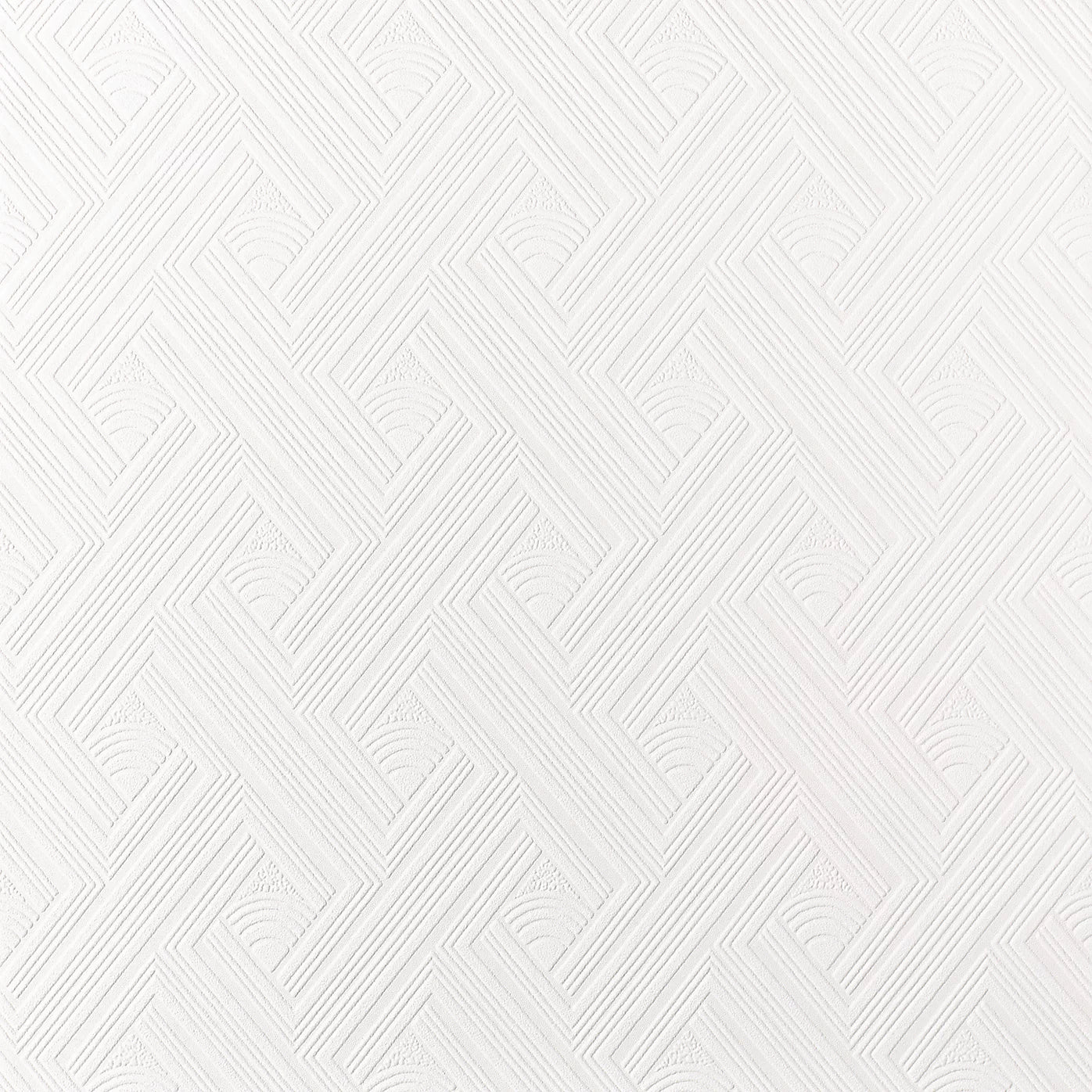Superfresco Geo Metric White Blown Paintable Wallpaper 268