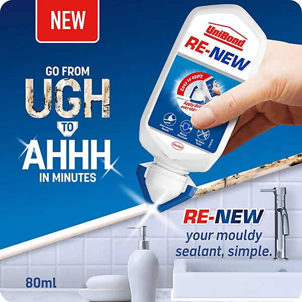 UniBond ReNew White Water-based Bathroom & kitchen Tube Sanitary sealant, 80ml