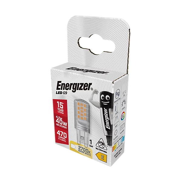 Energizer G9 LED 4.2W Warm White Bulb S18750