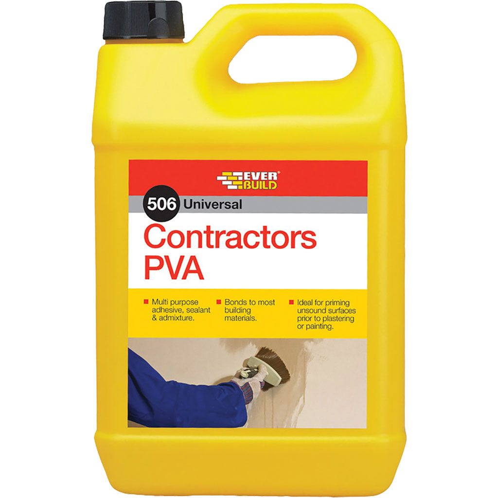 506 Contractors White PVA Adhesive, Primer & Sealer 5L
