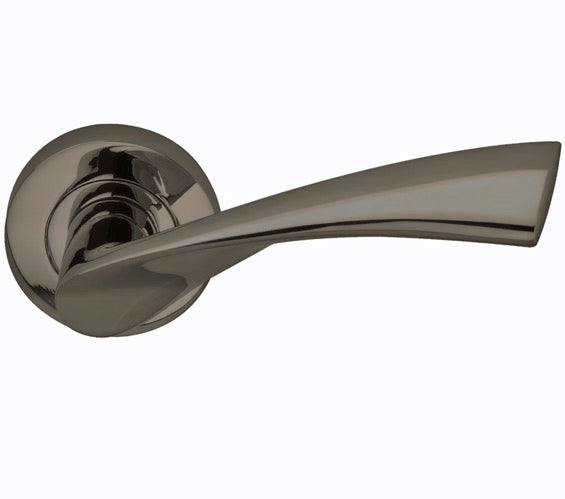 Darcel Yvette Black Nickel Lever Door Handle ha26