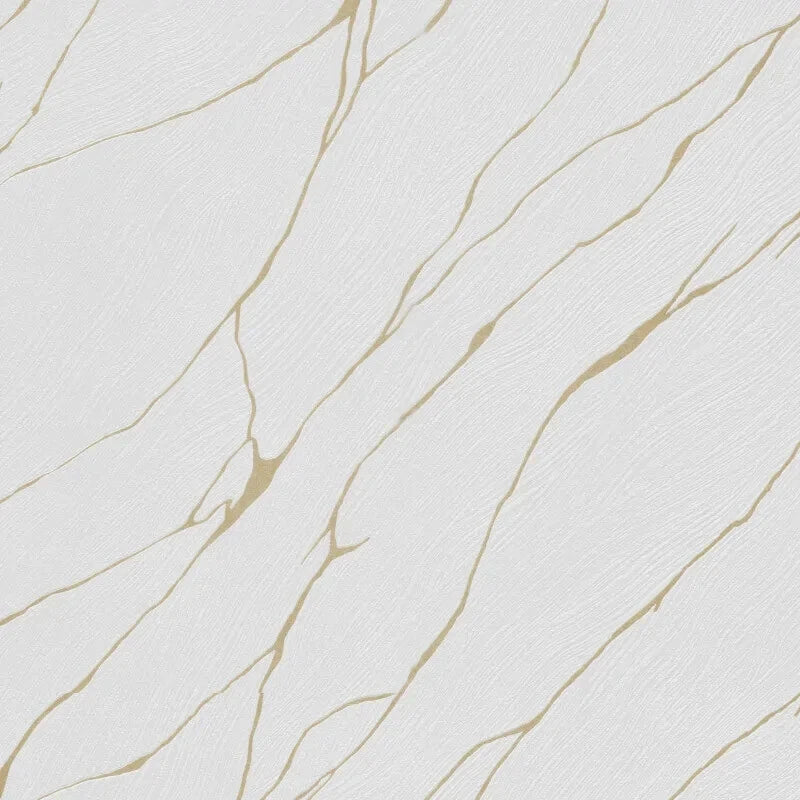 Erismann Cracked Plaster Marble Gold & White Metallic Luxury Wallpaper 10440-31