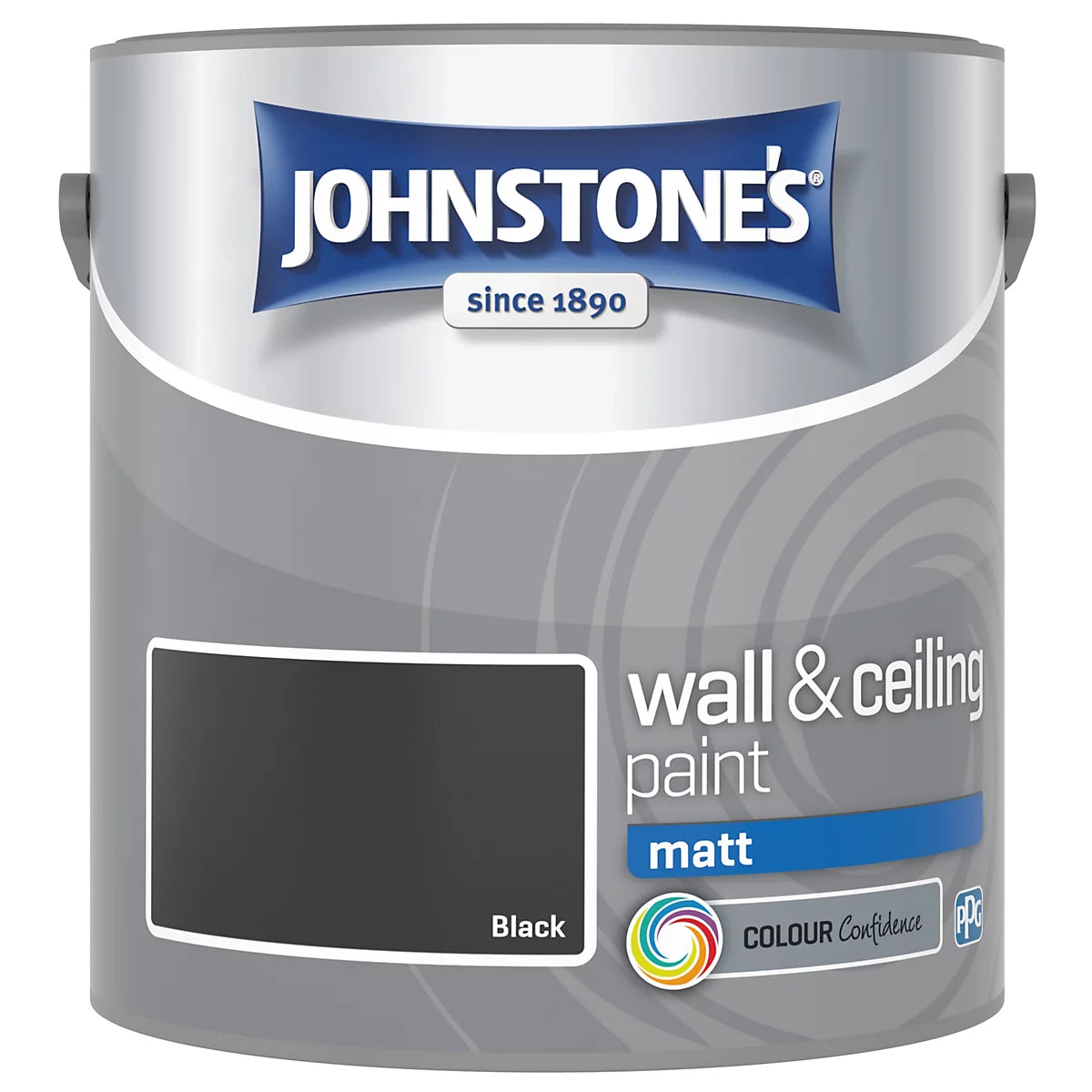 Johnstone’s Black Matt Wall & Ceiling Emulsion Paint 2.5L