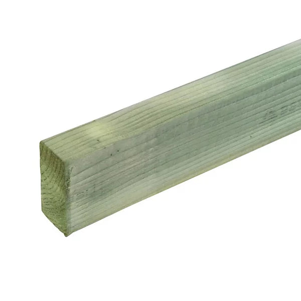 19X38 - Treated Tanalised Timber Batten Lengths - 1m x 2 - Total 2 Meters