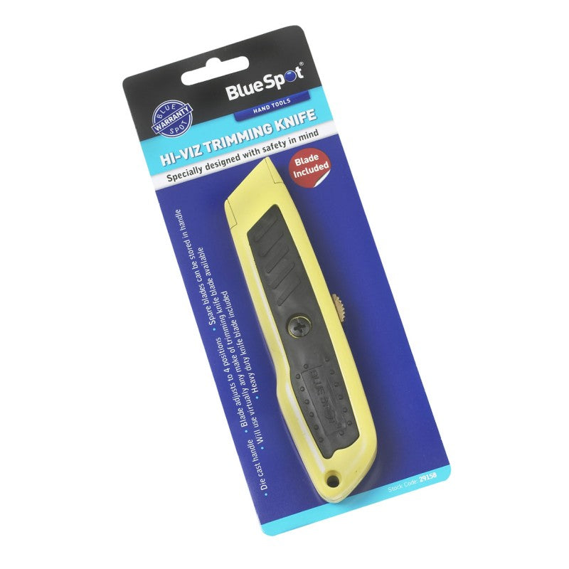 Blue Spot Tools Retractable Utility Knife Hi-Vis 29158
