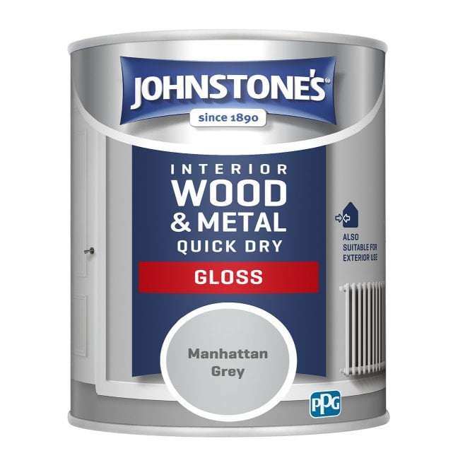 Johnstones Manhattan Grey Quick Dry Gloss Paint 750ml