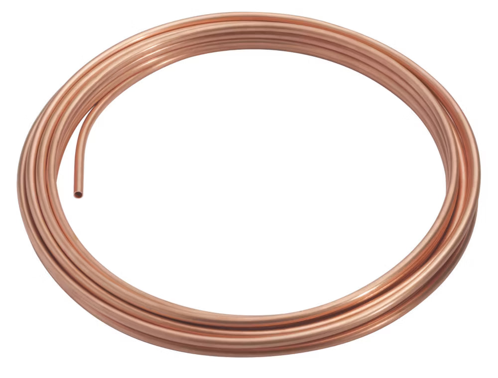 10mm - 2 Meters - Copper Pipe Tube Coiled Flexible Microbore Water Gas Plumbing