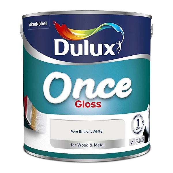 Dulux Brilliant White Once Gloss Wood & Metal Paint 2.5L