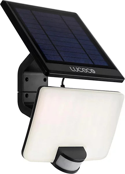 Luceco Black IP54 11W 1500 Lumens Solar Floodlight with PIR Sensor fl11