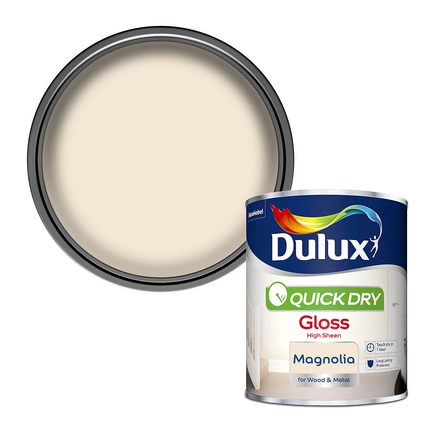 Dulux Magnolia Quick Dry Gloss Wood & Metal Paint 750ml