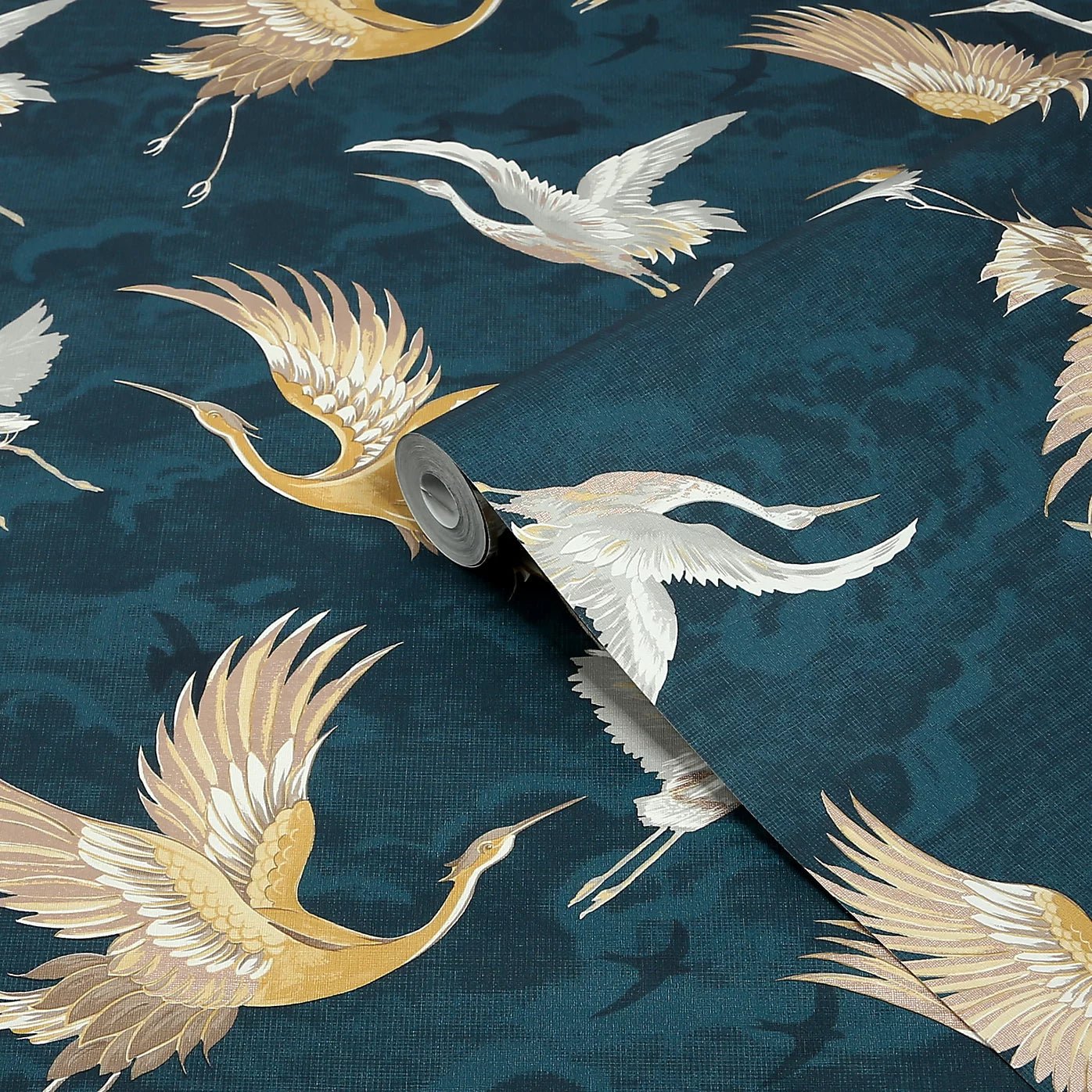 Graham & Brown Kranes Petrol Bird Wallpaper 121139