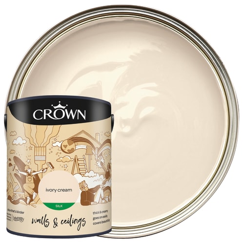 Crown Ivory Cream Silk Paint 5L