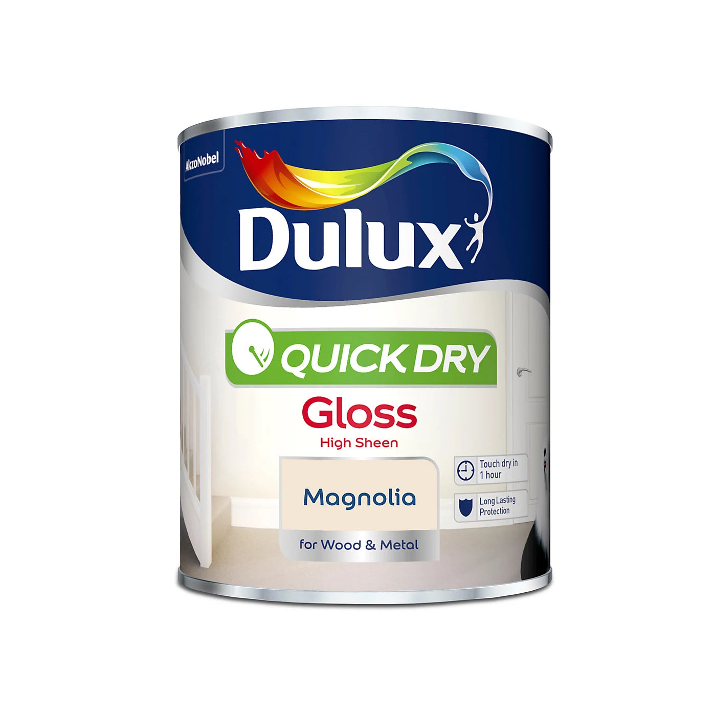 Dulux Magnolia Quick Dry Gloss Wood & Metal Paint 750ml