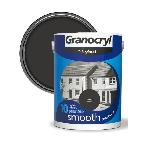 Granocryl Black Smooth Masonry Paint 5L