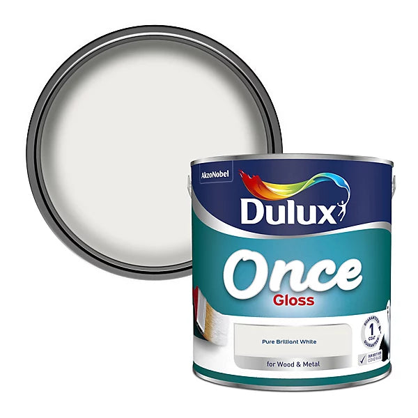Dulux Brilliant White Once Gloss Wood & Metal Paint 2.5L