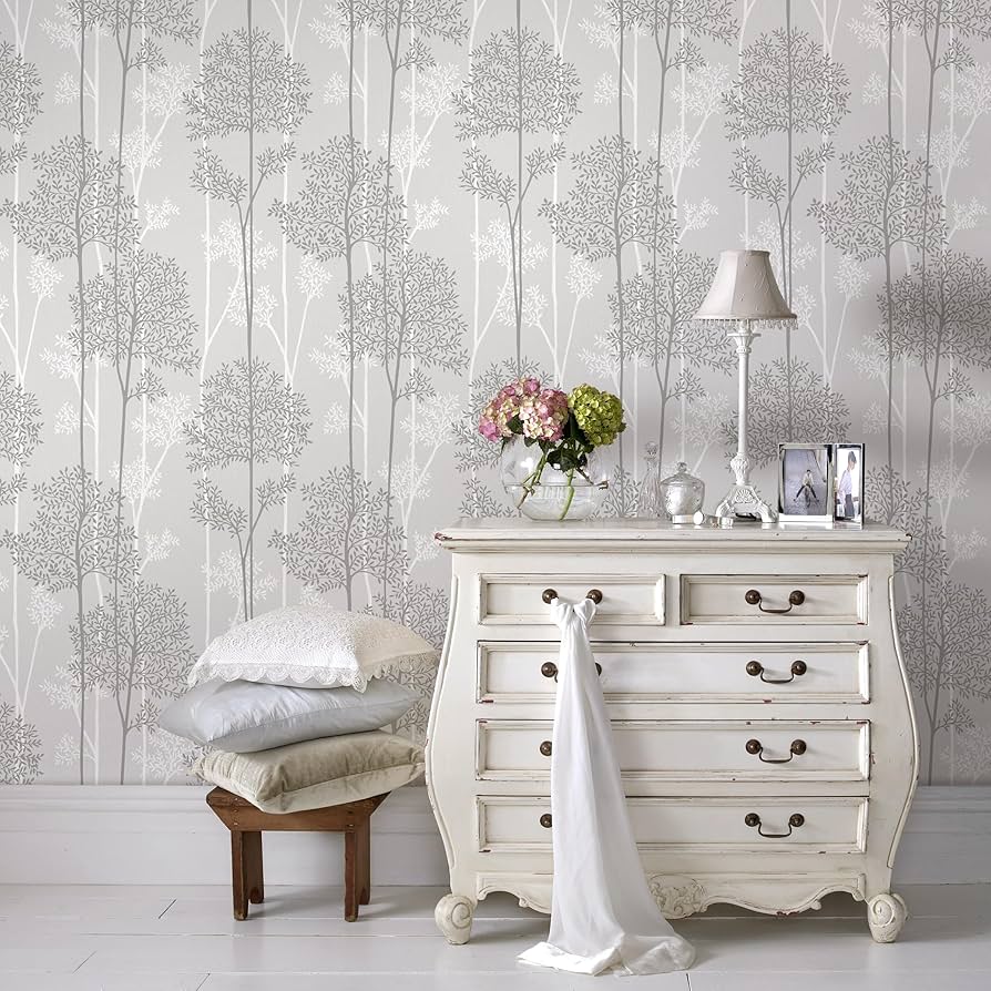 Superfresco Eternal Floral Grey Wallpaper 33-287