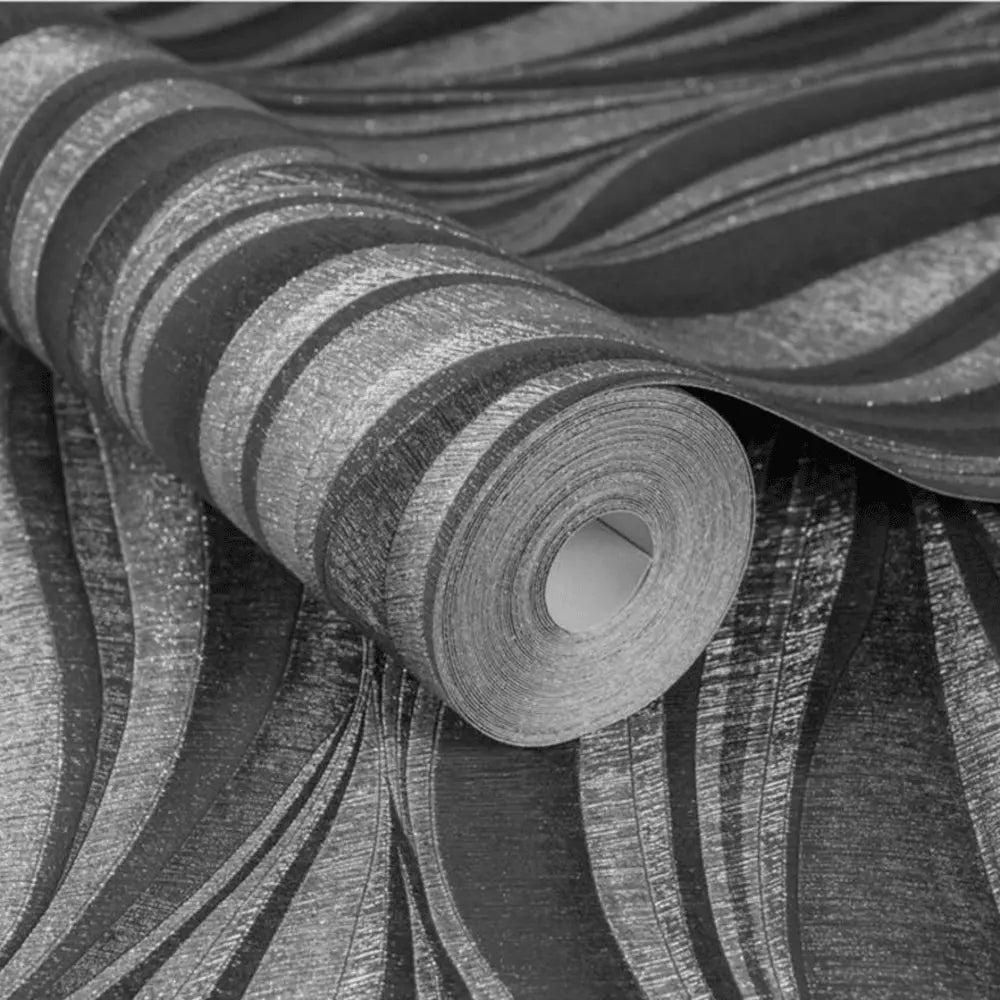 Graham & Brown Tango Charcoal & Silver Geometric wallpaper 101400