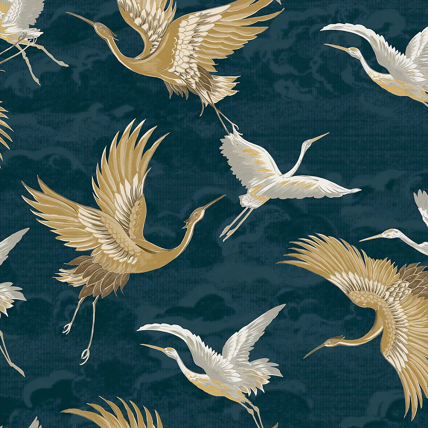 Graham & Brown Kranes Petrol Bird Wallpaper 121139