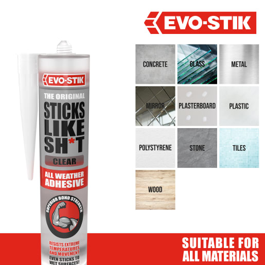 Evo-Stik Sticks Like Sh*t All Weather Adhesive 290ml Cle