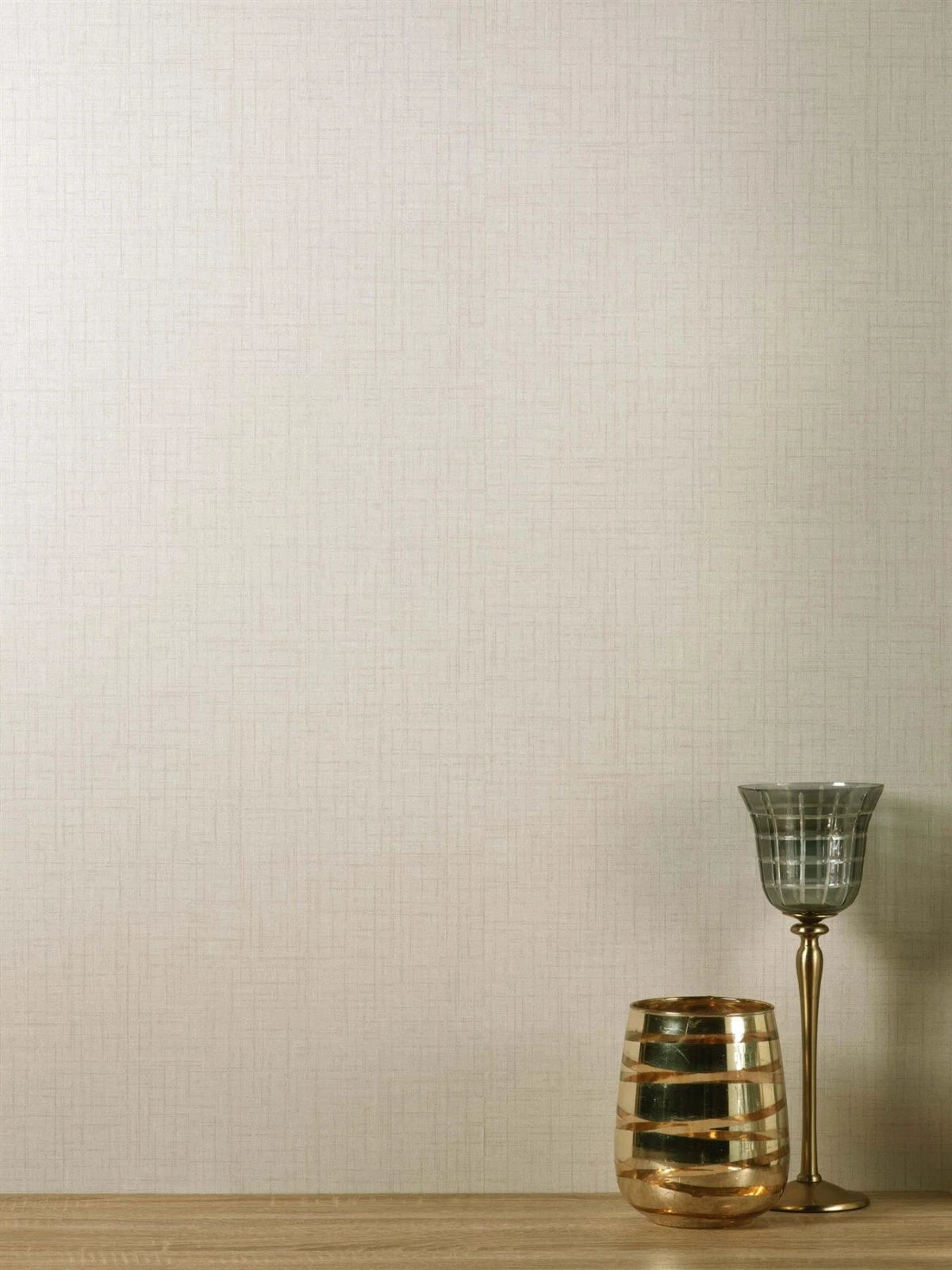 Crown Eden Plain Natural Cream Wallpaper M1653