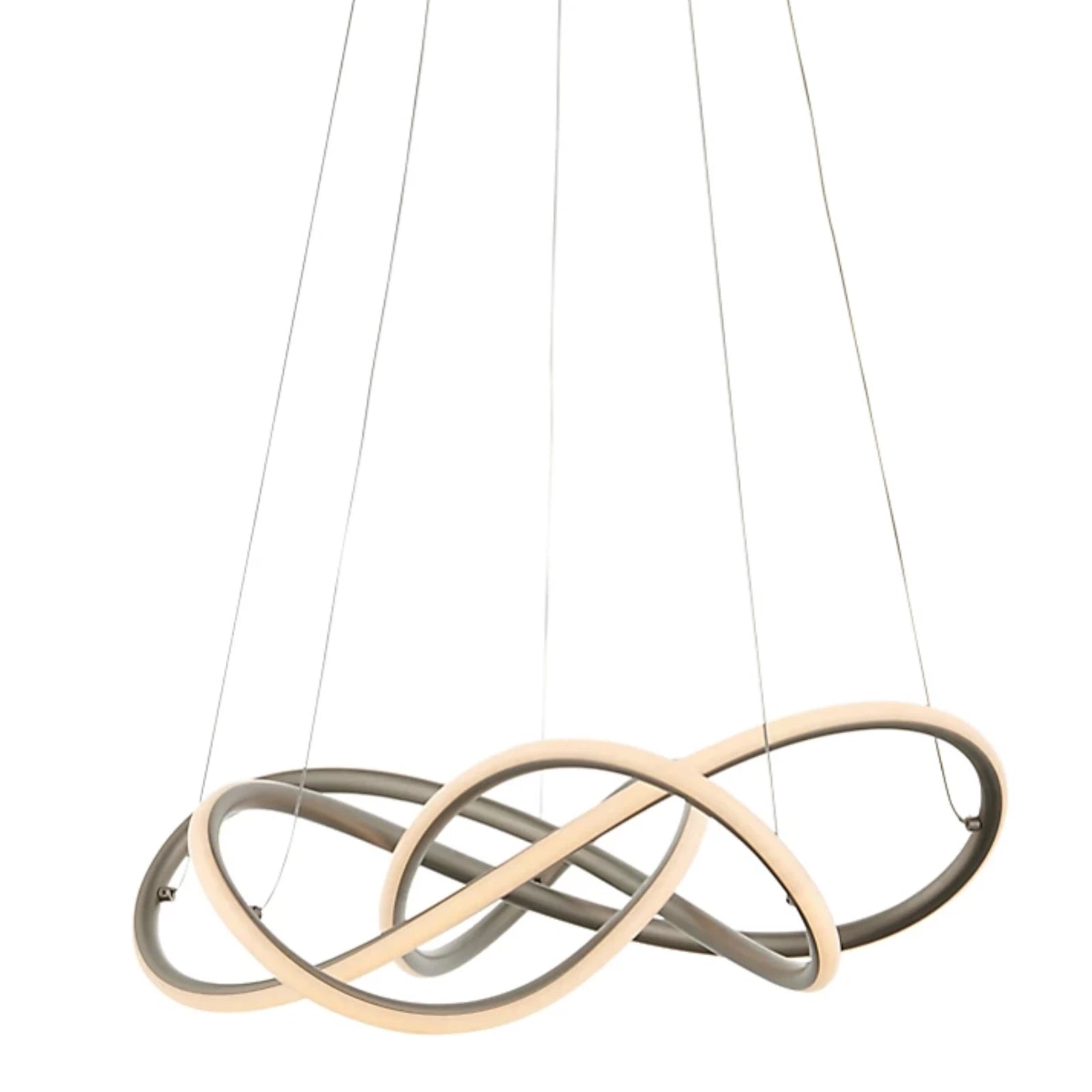 Heron Spiral Integrated LED Modern Silver Ceiling Light LF35