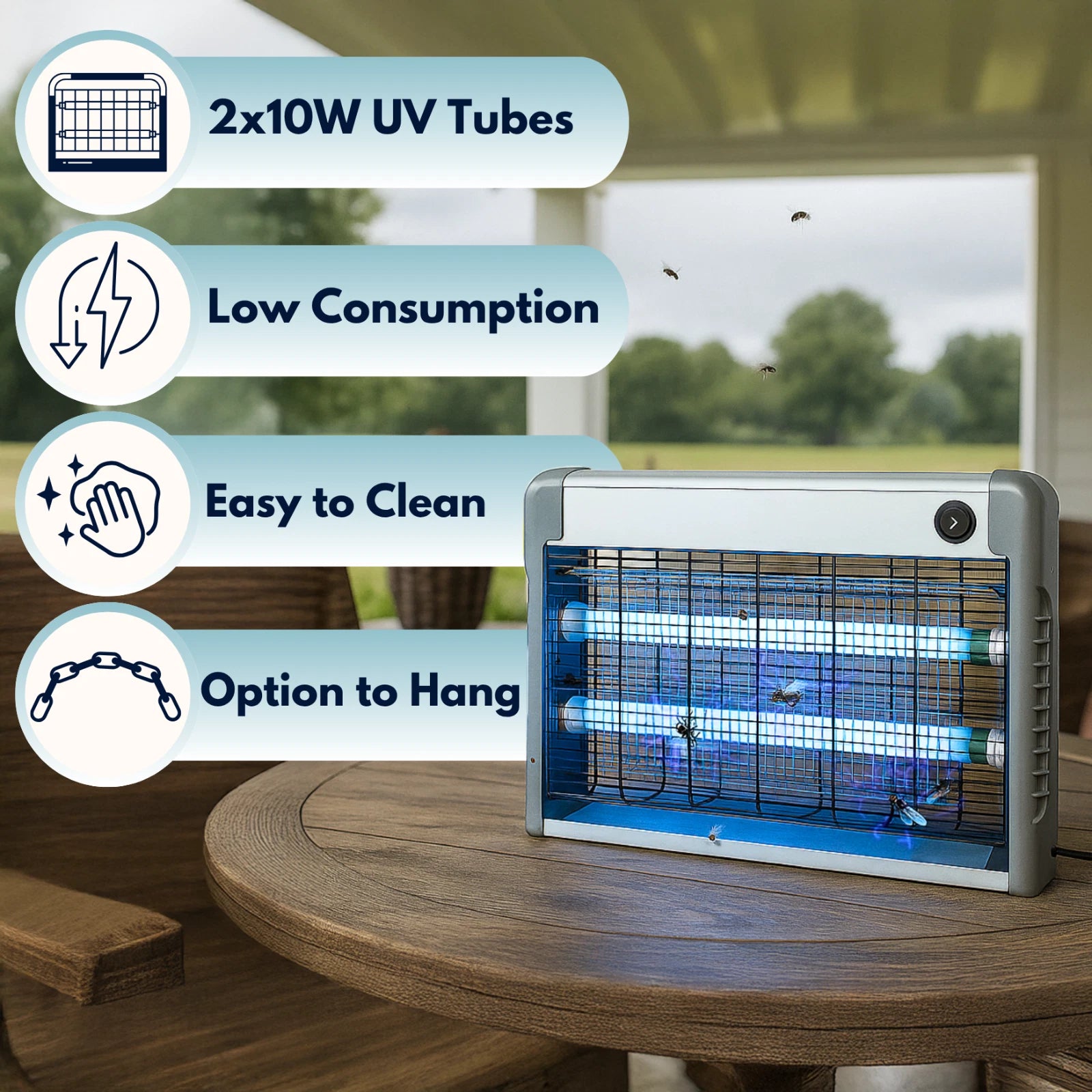 Electrical Insect Killer Bug Fly Mosquito UV Zapper Commercial Home 10 Watt IK110