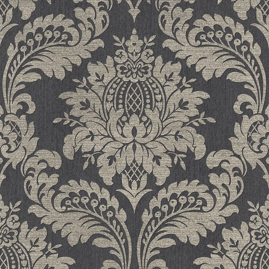 Graham & Brown Boutique Archive Black & Gold Damask Wallpaper 119971