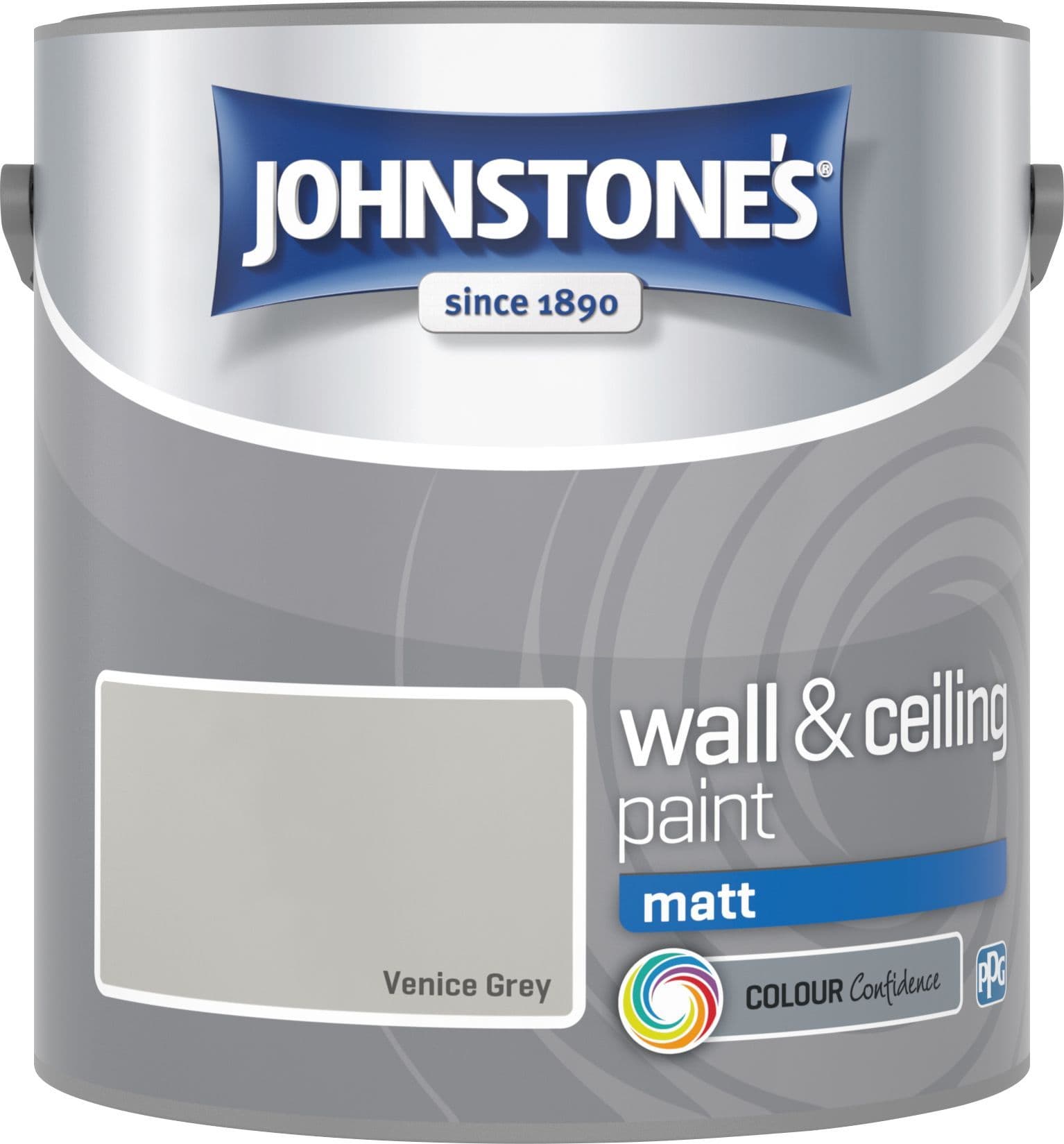 Johnstone’s Venice Grey Matt Wall & Ceiling Emulsion Paint 2.5L