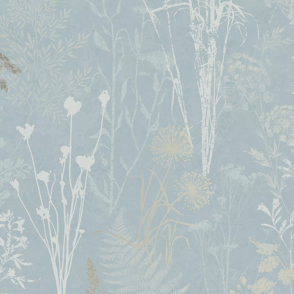 Graham & Brown Organics Duck Egg Floral Wallpaper 120715