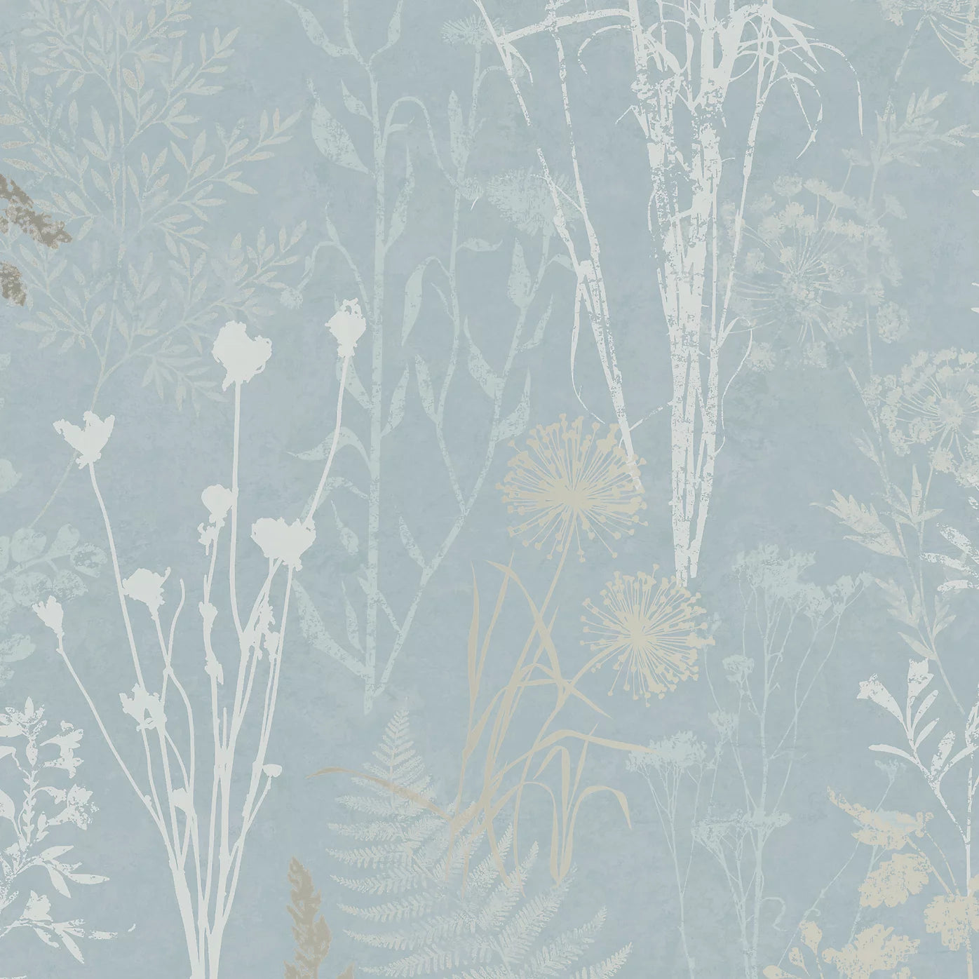 Graham & Brown Organics Duck Egg Floral Wallpaper 120715
