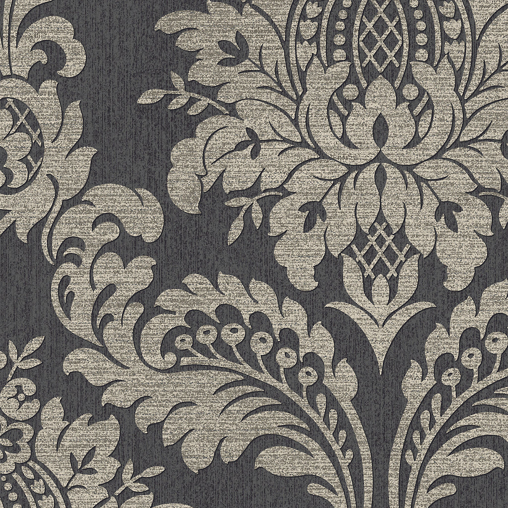 Graham & Brown Boutique Archive Black & Gold Damask Wallpaper 119971